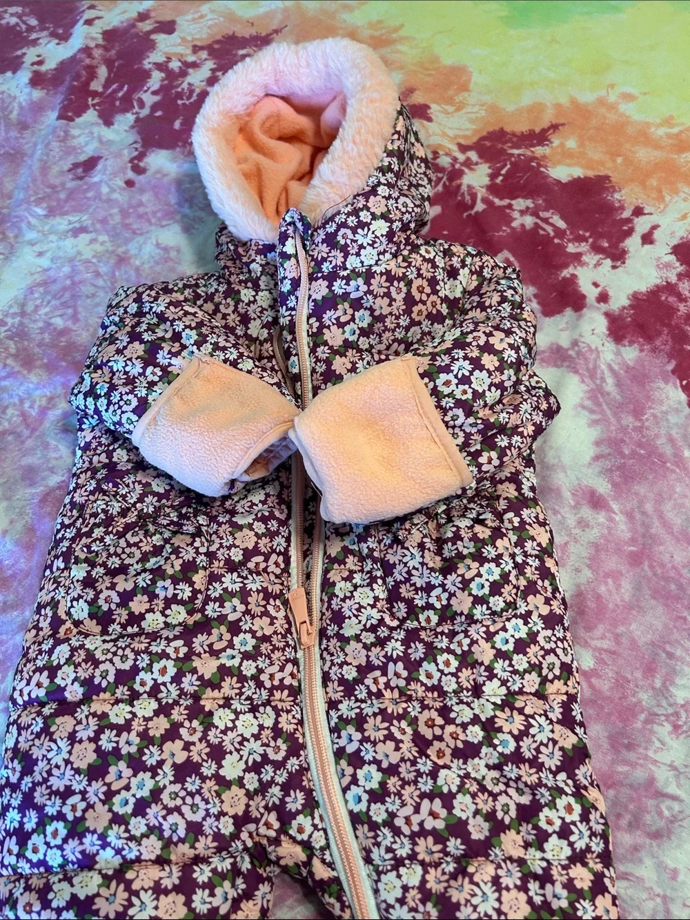 Kenzie girl baby snowsuit